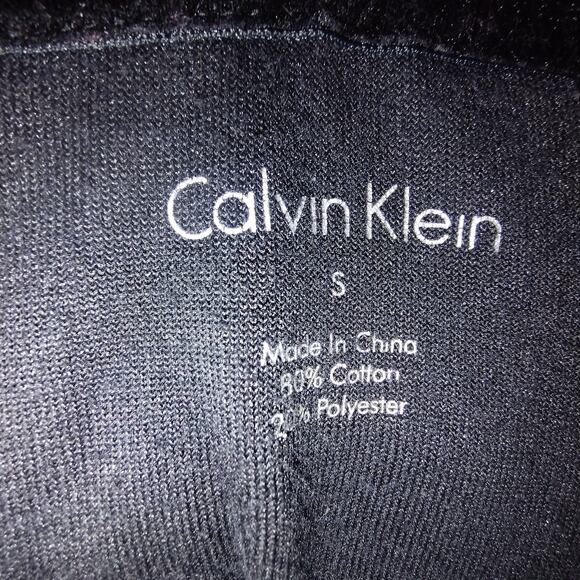 Calvin Klein Women's Black Velour Full Zip Hoodie Size S BG13 - Picture 4 of 4